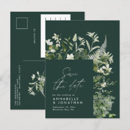 Cartão Postal De Anúncio Eucalyptus botânico elegante moderno verde a