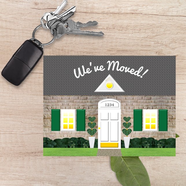 Cartão Postal De Anúncio Fachada de Casa de Tijolo Pintada de Branco Novo E (Criador carregado)