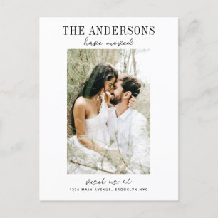 Cartão Postal De Anúncio Família Moderna Simples Mover Fotografias