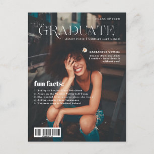 Cartão Postal De Anúncio Fatos Divertidos Foto da Capa da Revista de Grad