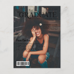Cartão Postal De Anúncio Fatos Divertidos Foto de Capa da Revista de Grad