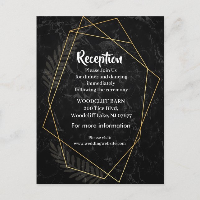 Cartão Postal De Anúncio Faux Marble Geométrico (Frente)