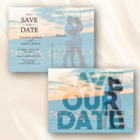 Faux Vellum Foto Casamento Salve nossa Data
