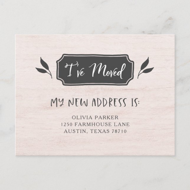 Cartão Postal De Anúncio Fazenda | Mudança de Endereço (Frente)