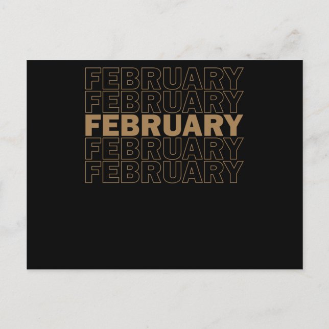 Cartão Postal De Anúncio February Shadow Black History Month (Frente)
