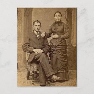 Cartão Postal De Anúncio Felicidade do Newlywed