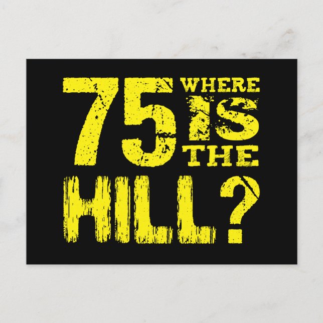 Cartão Postal De Anúncio Feliz aniversário de 75 anos Salve a data V01G (Frente)