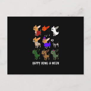 Cartão Postal De Anúncio Feliz Dia das Bruxas de Chihuahua
