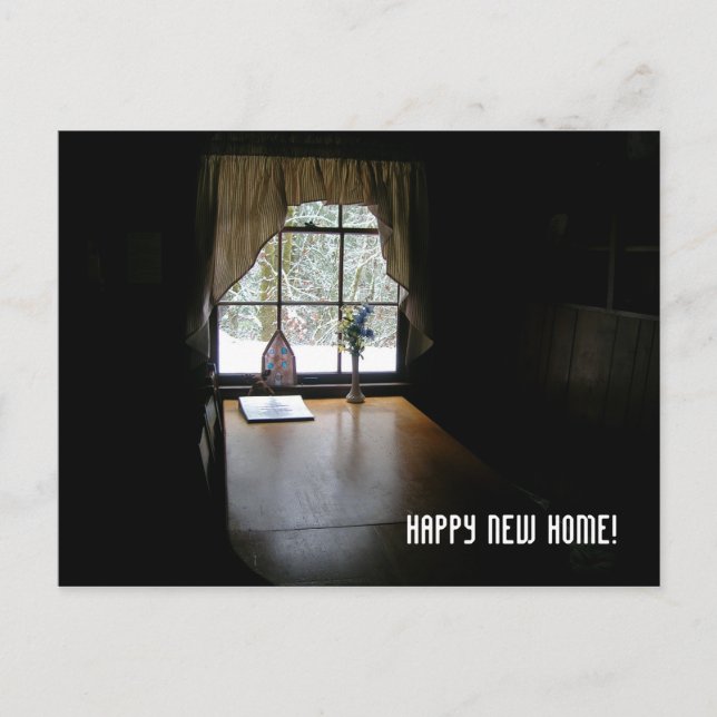 Cartão Postal De Anúncio Feliz novo lar! (Frente)