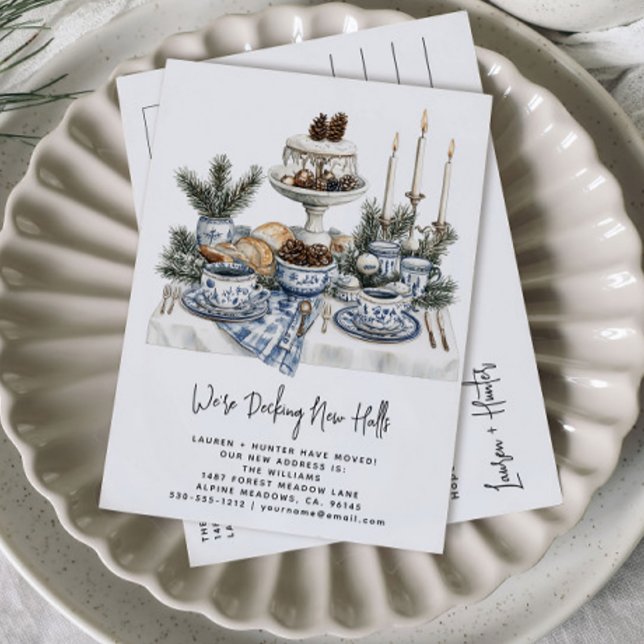 Cartão Postal De Anúncio Feriado de Pinheiros Russo com Cena Aquática (Criador carregado)