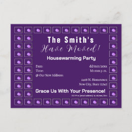 Cartão Postal De Anúncio Festa de Aquecimento da Casa com Flores de Primave