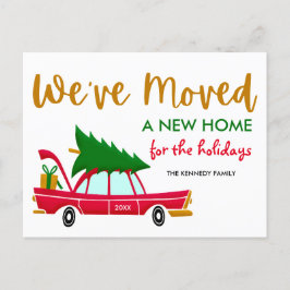 Cartão Postal De Anúncio Festa de Natal Árvore de Natal Móvel Casa Nova