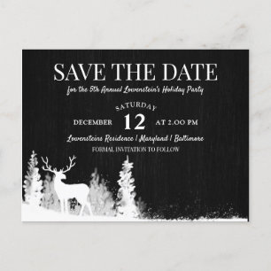 Cartão Postal De Anúncio Festa de Natal da White Stag  Salve a Data