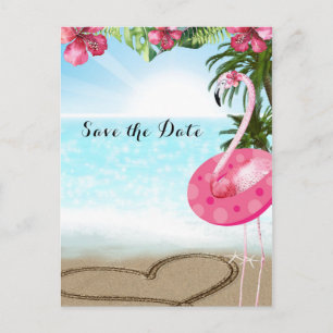 Cartão Postal De Anúncio Festa de Verão do Flamingo na PISCINA Festa na Pra