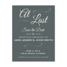 Finalmente Cartão de Save The Date