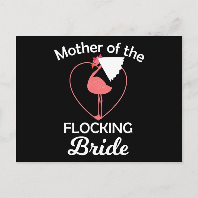 Cartão Postal De Anúncio Flamingo | Casamento de Flamingo Mor de Noiva em R (Frente)
