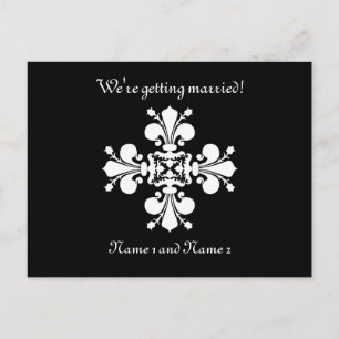 Cartão Postal De Anúncio Fleur de lis cross