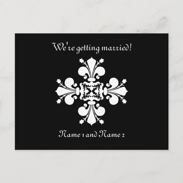 Cartão Postal De Anúncio Fleur de lis cross (Frente)