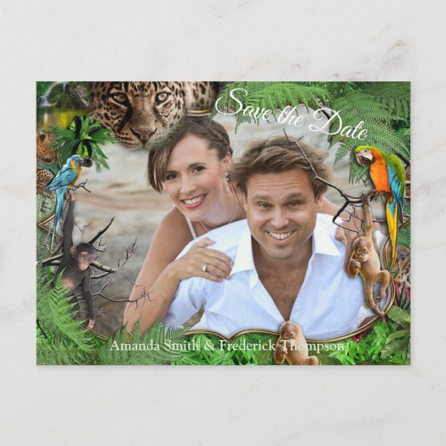 Cartão Postal De Anúncio Flora Tropical Paraíso e Aves (Frente)