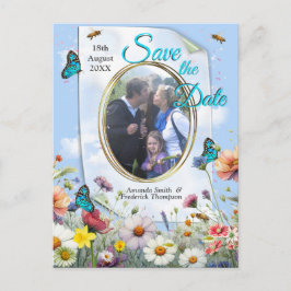 Cartão Postal De Anúncio Florais que Florescem na Primavera e no Verão