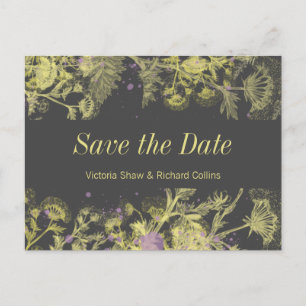 Cartão Postal De Anúncio Flores Amarelas Pintadas