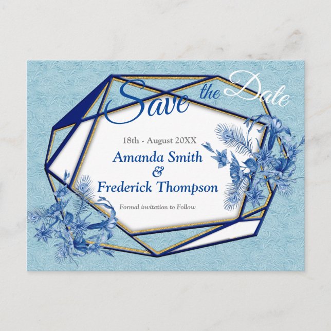 Cartão Postal De Anúncio Flores azuis lacrimogêneas em uma escultura textur (Frente)