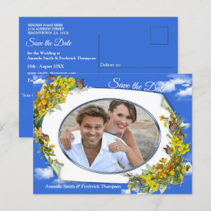 Cartão Postal De Anúncio Flores de Botão-de-ouro da Primavera