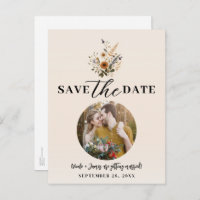 Flores Selvagens Vintage Floral Boho Salvar a Data