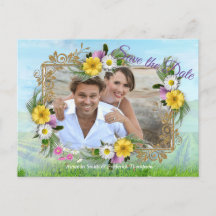 Flores silvestres contra um céu azul