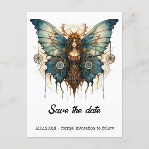 Cartão Postal De Anúncio Fluttergear Ninfeta Borboleta Casamento Steampunk
