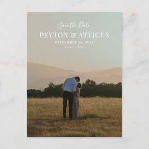 Cartão Postal De Anúncio Fonte do Script Foto Vertical Salvar o Cartão-Post