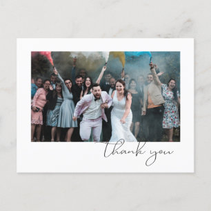 Cartão Postal De Anúncio Fonte Simples Diversão Foto de Convidado Casamento