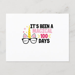 Cartão Postal De Anúncio Foram 100 Dias Mágicos