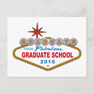 Cartão Postal De Anúncio Formando da escola fabulosa 2016 (Vegas