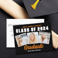 Formando de Colagem de Fotos de Graduação Preta La