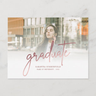 Cartão Postal De Anúncio Formando Graduação 2 Foto Manuscrito Script 2022