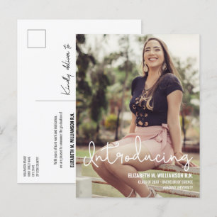 Cartão Postal De Anúncio Formando Personalizado de Introdução à Ciência