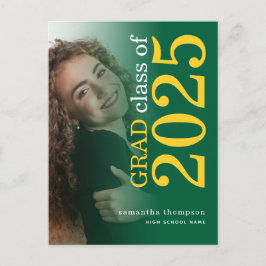 Cartão Postal De Anúncio Formatação de Foto Moderna Amarelo Verde 2023