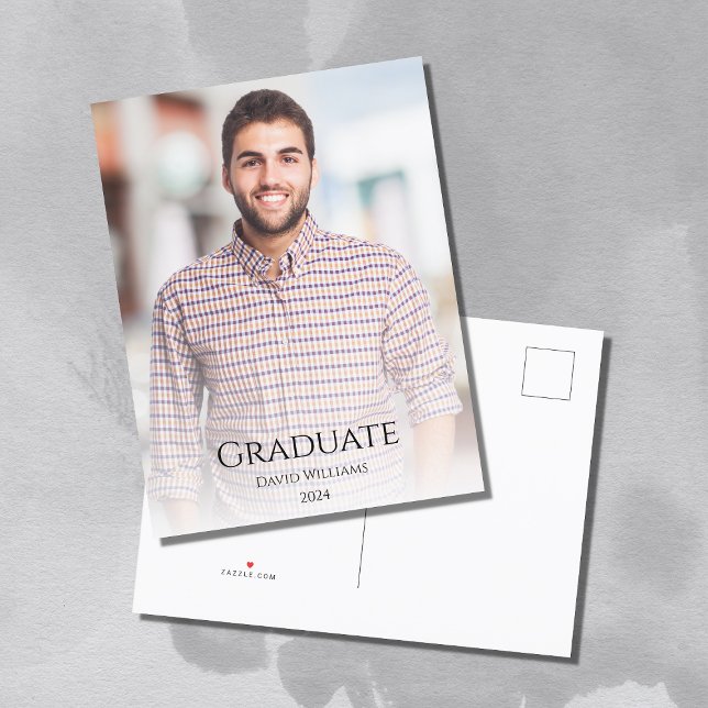 Cartão Postal De Anúncio Formatura da turma de 2025 Foto moderna (Criador carregado)