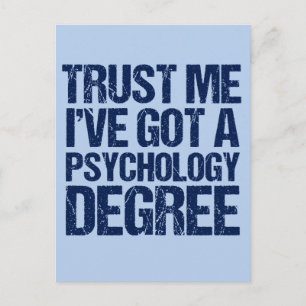 Cartão Postal De Anúncio Formatura de Psicologia Engraçada
