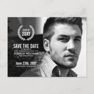 Cartão Postal De Anúncio Foto da camada moderna Salva a data