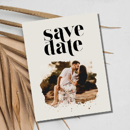 Cartão Postal De Anúncio Foto de Casamento de Destino de Praia Salvar a Dat