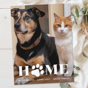 Cartão Postal De Anúncio Foto de estimação personalizada em casa Nós nos mu