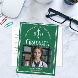 Cartão Postal De Anúncio Foto de Graduação da Faculdade de Medicina Osteopá