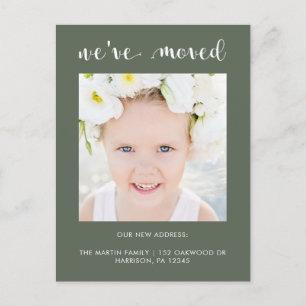 Cartão Postal De Anúncio Foto de mudança de endereço simples e elegante