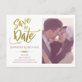 Cartão Postal De Anúncio Foto de Salvar a Data