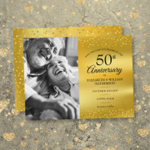 Foto do 50º Aniversário em Folha de Ouro para Salv