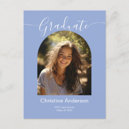 Cartão Postal De Anúncio Foto do Arco de Graduação de Tipo de Script Minima