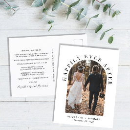 Cartão Postal De Anúncio Foto do Arco Felizes para Sempre Recepção de Casam