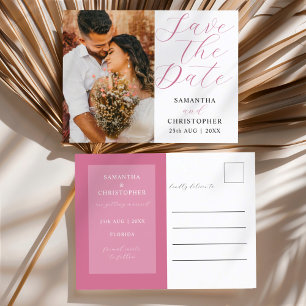 Cartão Postal De Anúncio Foto legante cor-de-rosa para salvar o casamento d